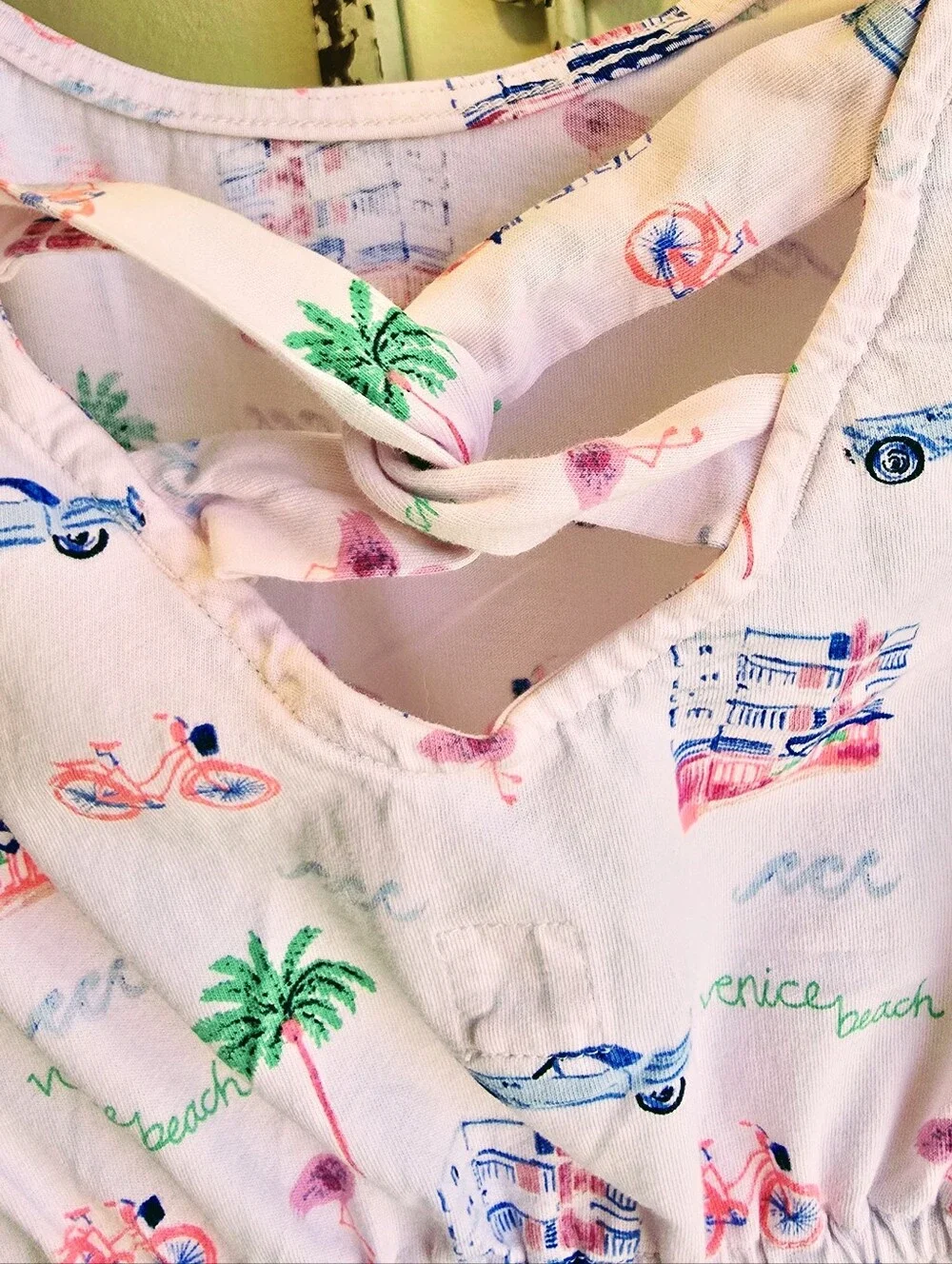 GAP 4/5 Kids Pink Tropical Beach Print Sleeveless Sun Dress